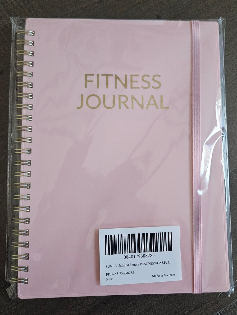 Sunee Fitness Journal/ Log Book in Pink New In Package